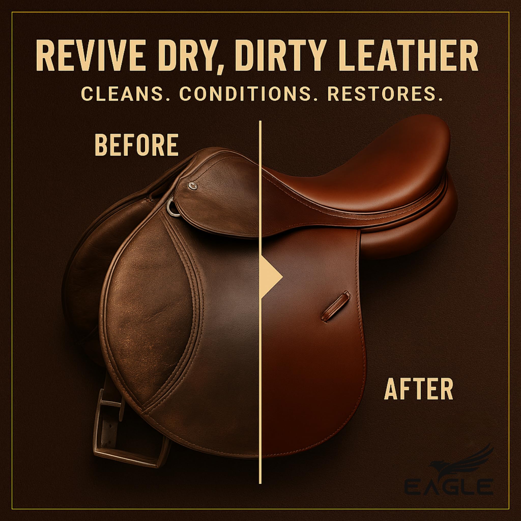 Eagle Saddle Soap Kit microfiber towel ready for wiping and buffing to shine