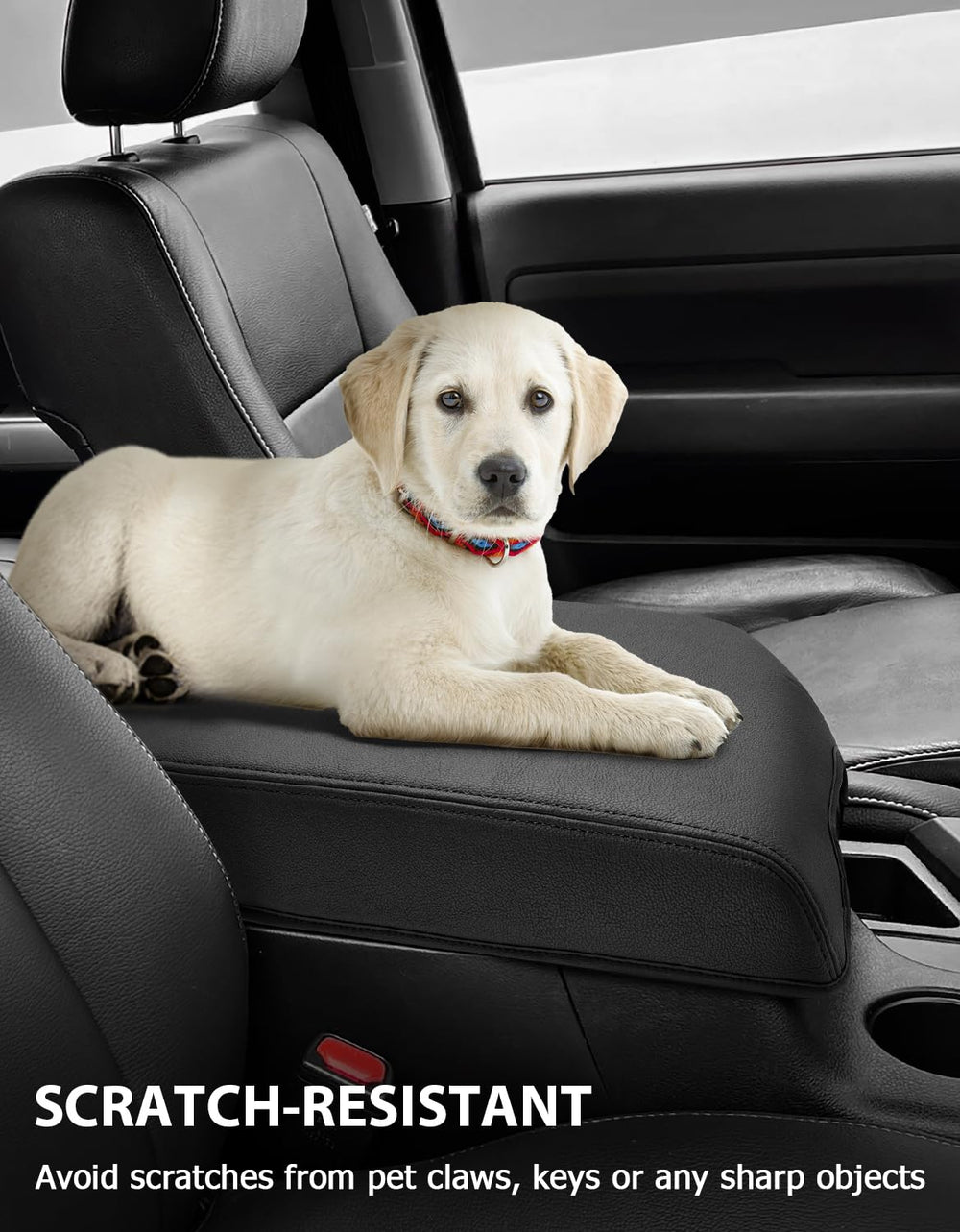 Eaglecover anti-slip center console cover with elastic bands keeps armrest stable