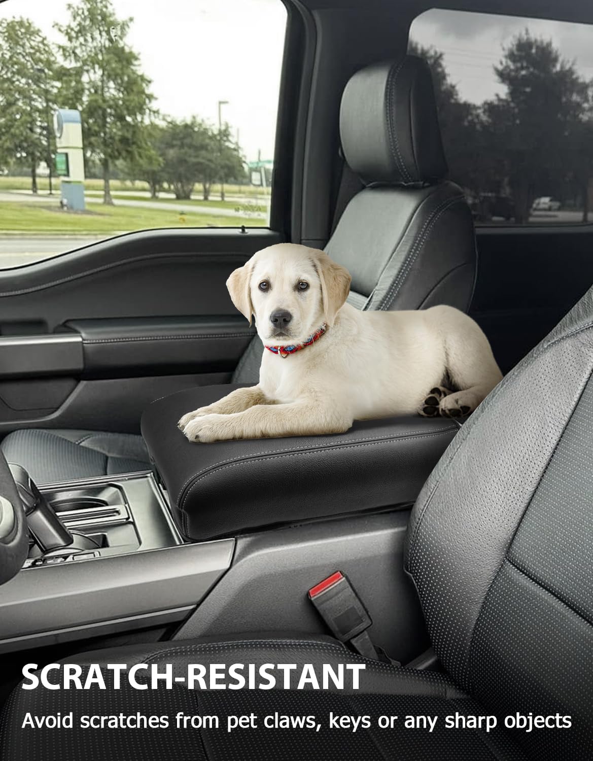 Eaglecover center console cover for F-150 bucket-seat compatibility and secure stay.