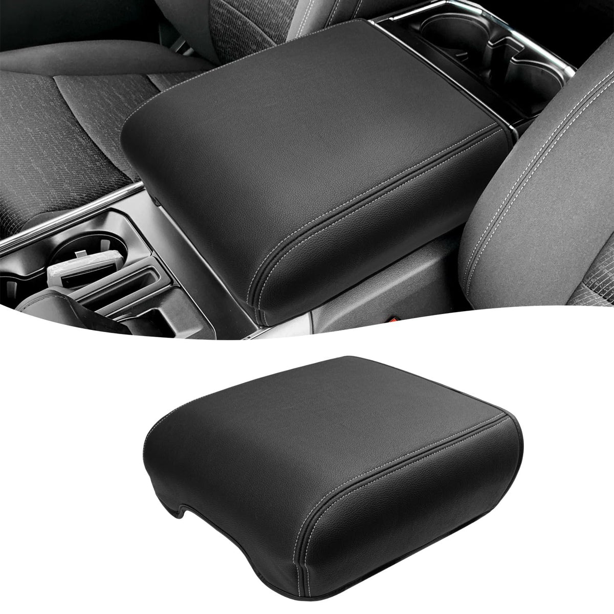 Eaglecover center console cover for Ford F-150, front view, precise fit and protection.