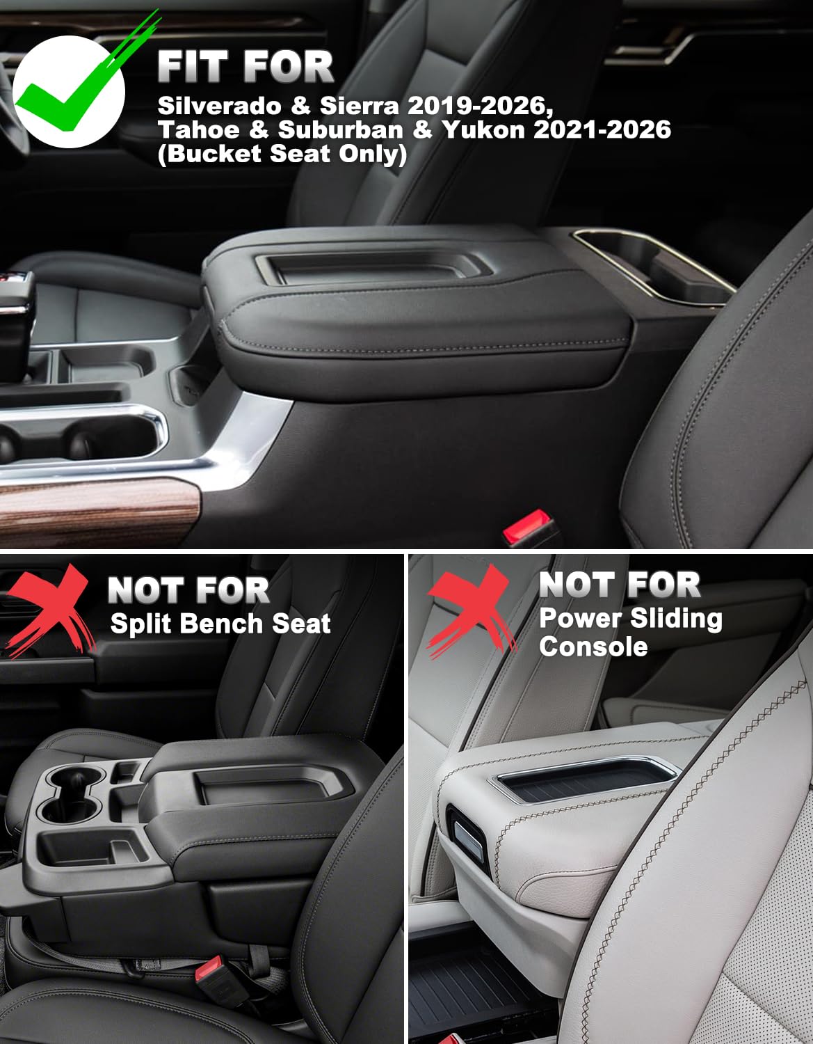 Eaglecover center console cover for GMC Sierra armrest stays waterproof and dustproof.
