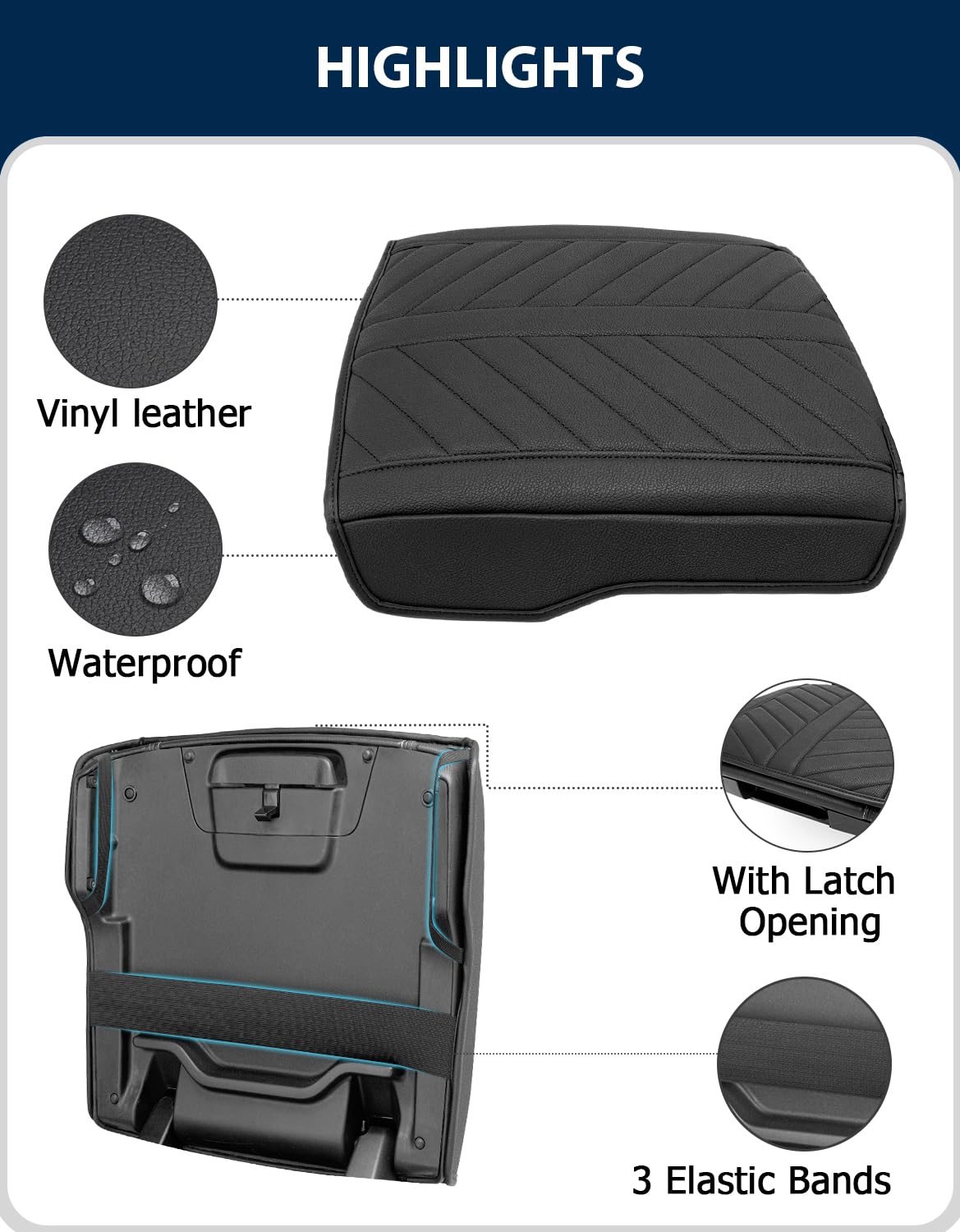 Eaglecover durable cushion cushions the armrest and shields against daily wear.