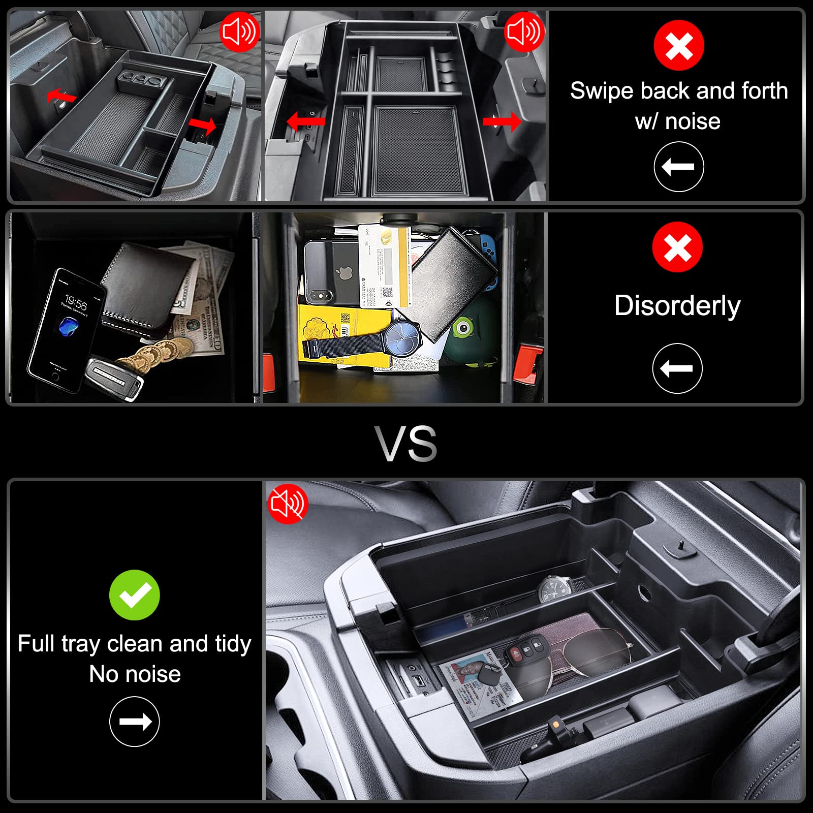 Eamplest ABS construction provides durable interior organization