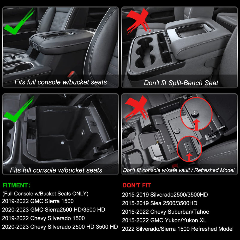 Eamplest full console tray anti-slip surface keeps items secure