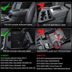 Eamplest full console tray anti-slip surface keeps items secure