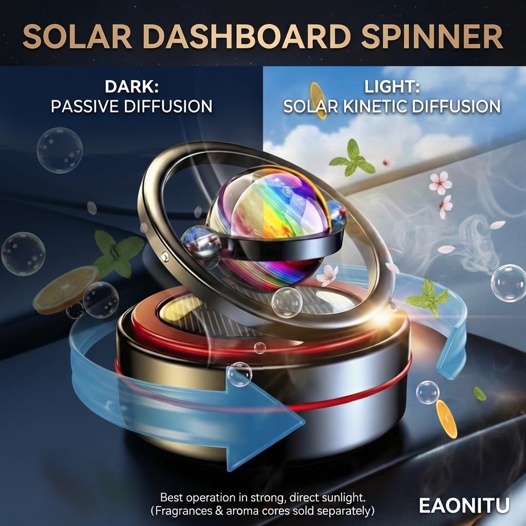 eaonitu Solar Dashboard Spinner space-design accent perfect for car interior.