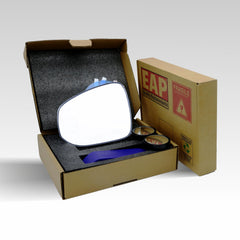 EAP anti-fog film clears rain and fog for clearer reflections