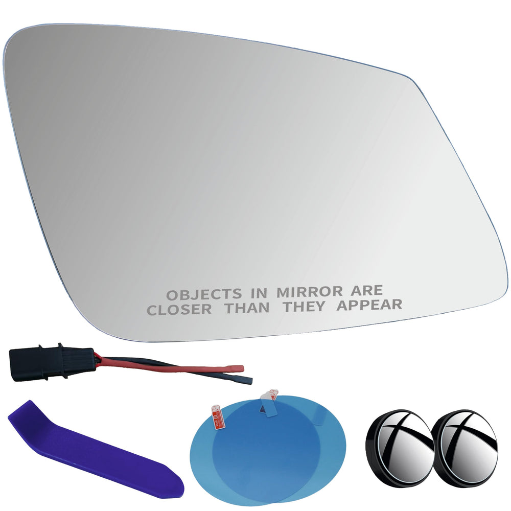 EAP passenger-side mirror glass with convex design for BMW improves wide-angle visibility