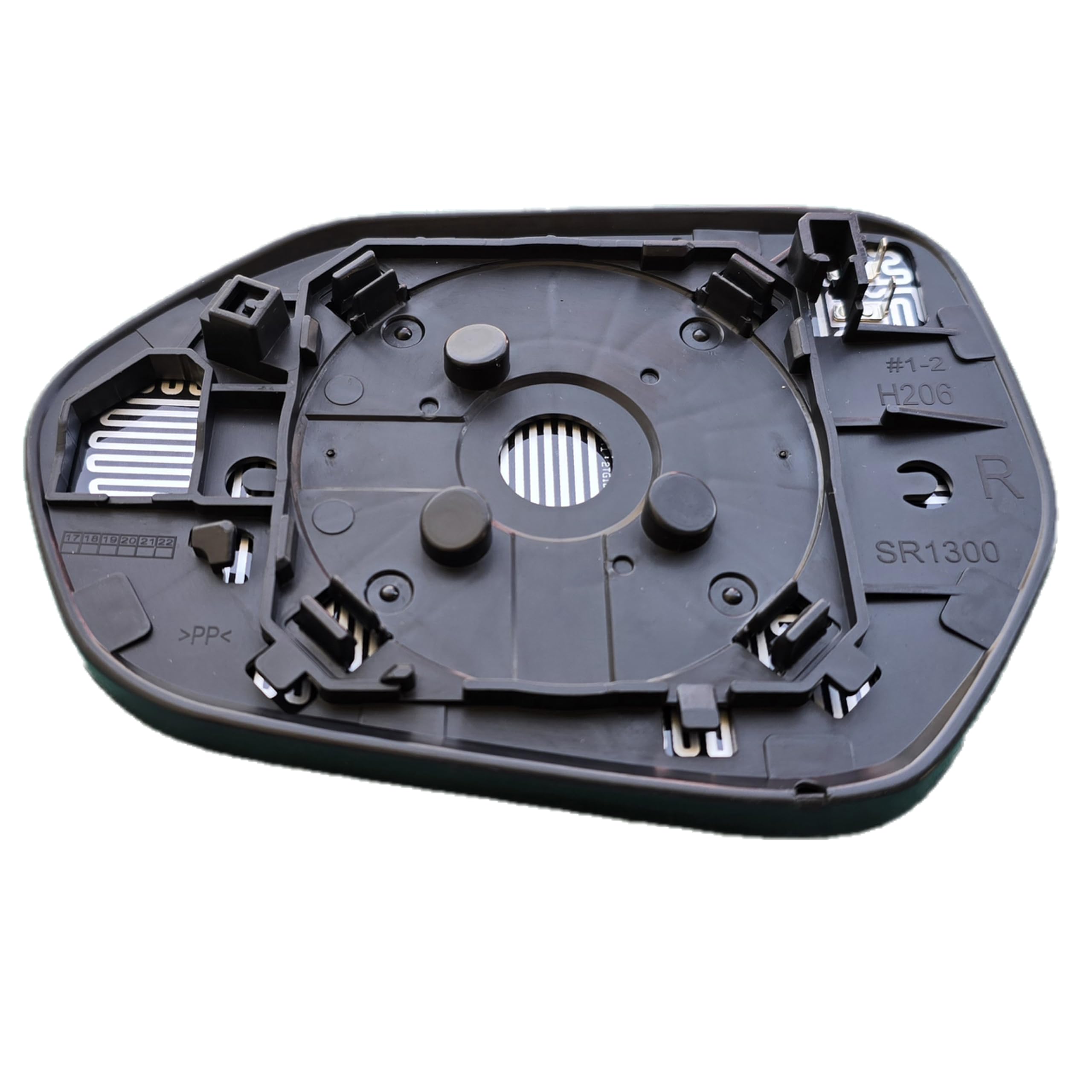 EAP passenger side mirror glass includes 2-inch wide spotter mirrors for better peripheral awareness.