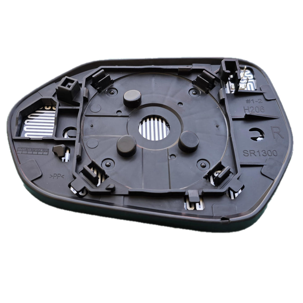 EAP passenger side mirror glass includes 2-inch wide spotter mirrors for better peripheral awareness.