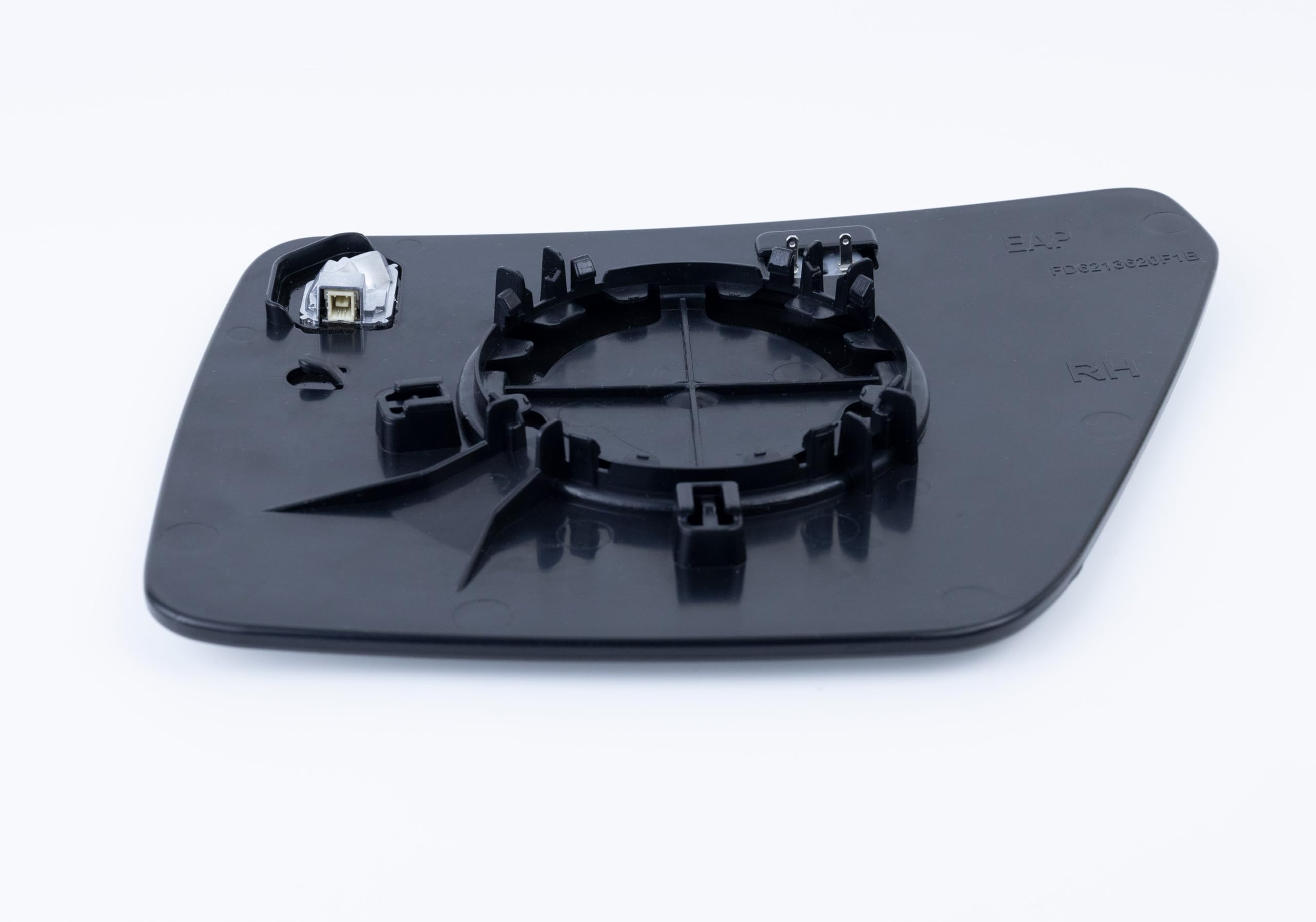 EAP passenger side mirror glass includes two wide-view spotter mirrors for broader visibility.