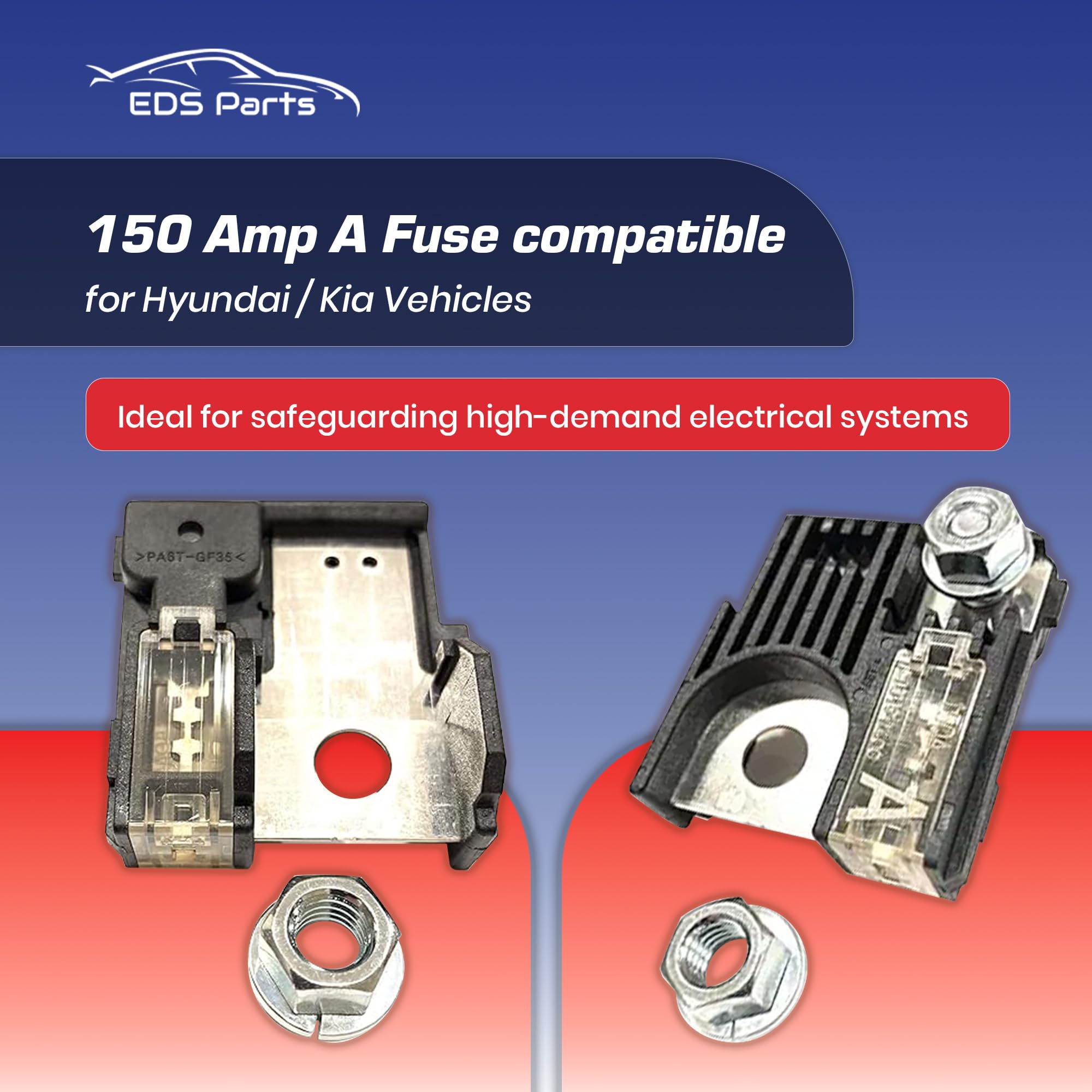 EAPP 150A fuse terminal detail emphasizes solid build for easy mounting
