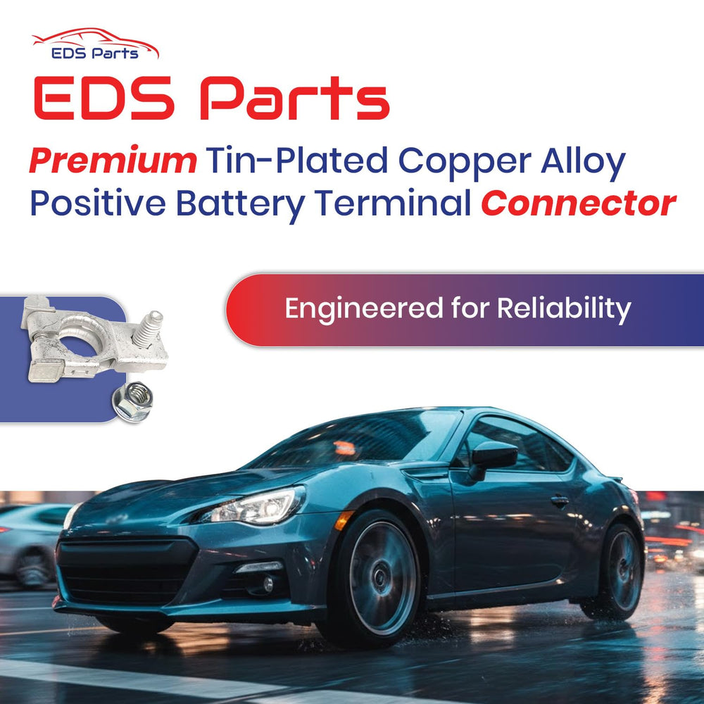 EAPP battery terminal assembly on Subaru demonstrates direct-fit design for easy DIY replacement.