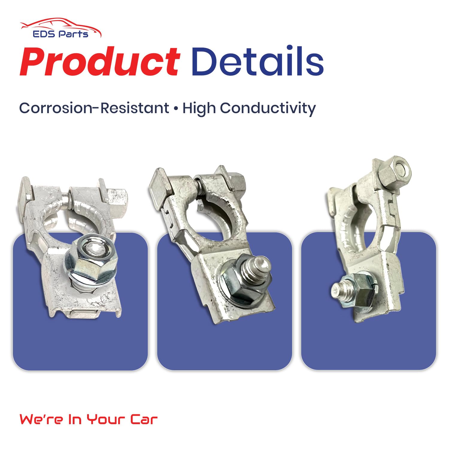 EAPP copper tin-plated terminal detail highlights corrosion resistance and stable electrical flow.