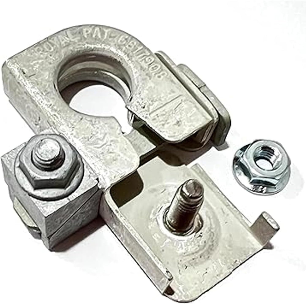 EAPP negative terminal connector front view demonstrates precise OE-style fit for secure grounding.