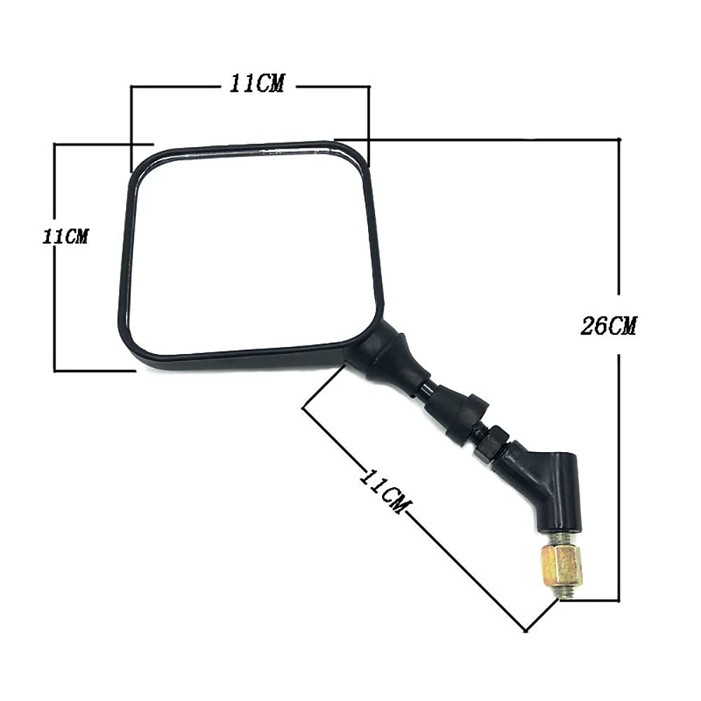 Earlyred dual sport mirror glass closeup showing durable, shatter-resistant surface.