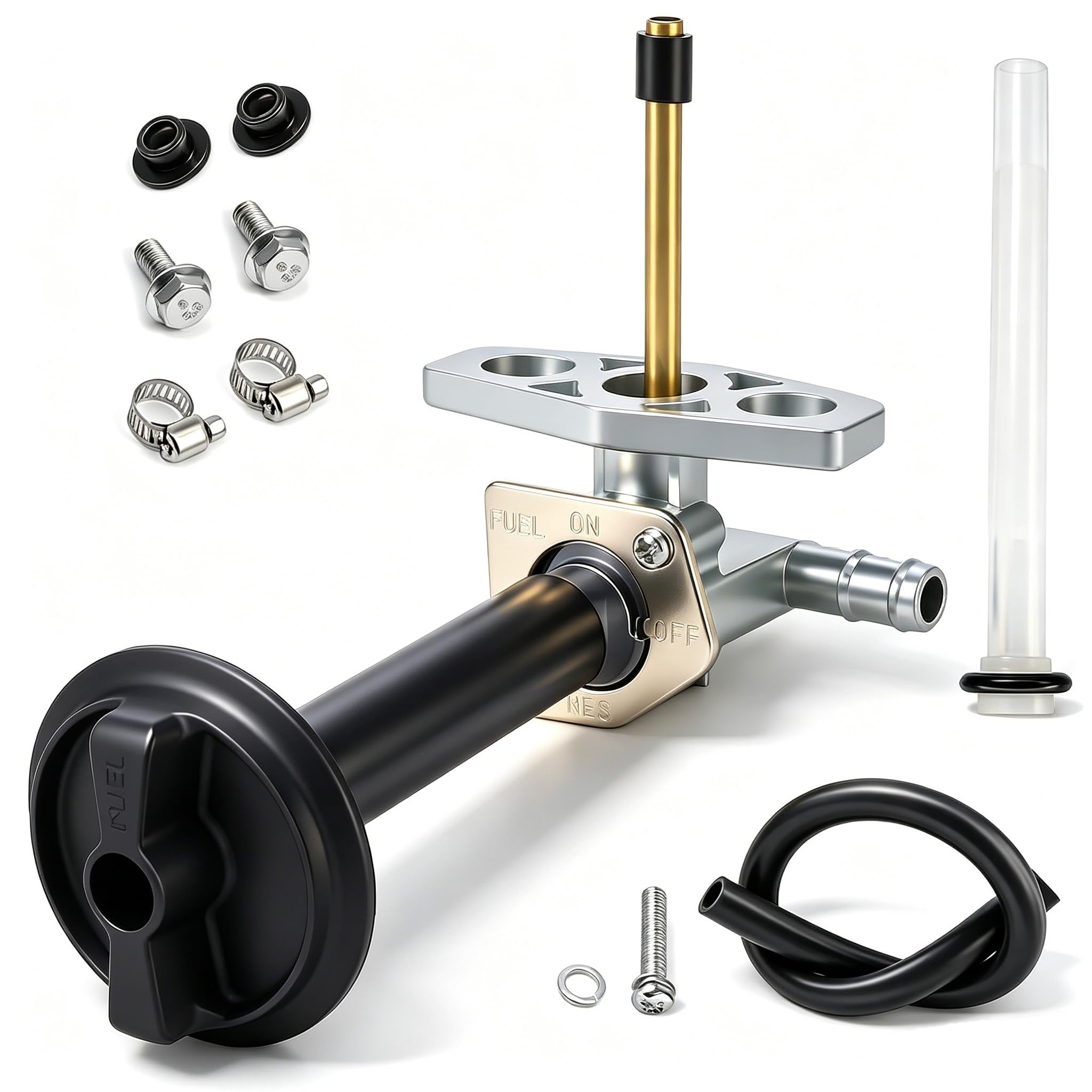 Earlyred Honda Recon fuel valve petcock with lever and lines for reliable fuel flow
