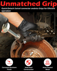 easchwork 180-degree pivot head allows precise pulling in confined areas