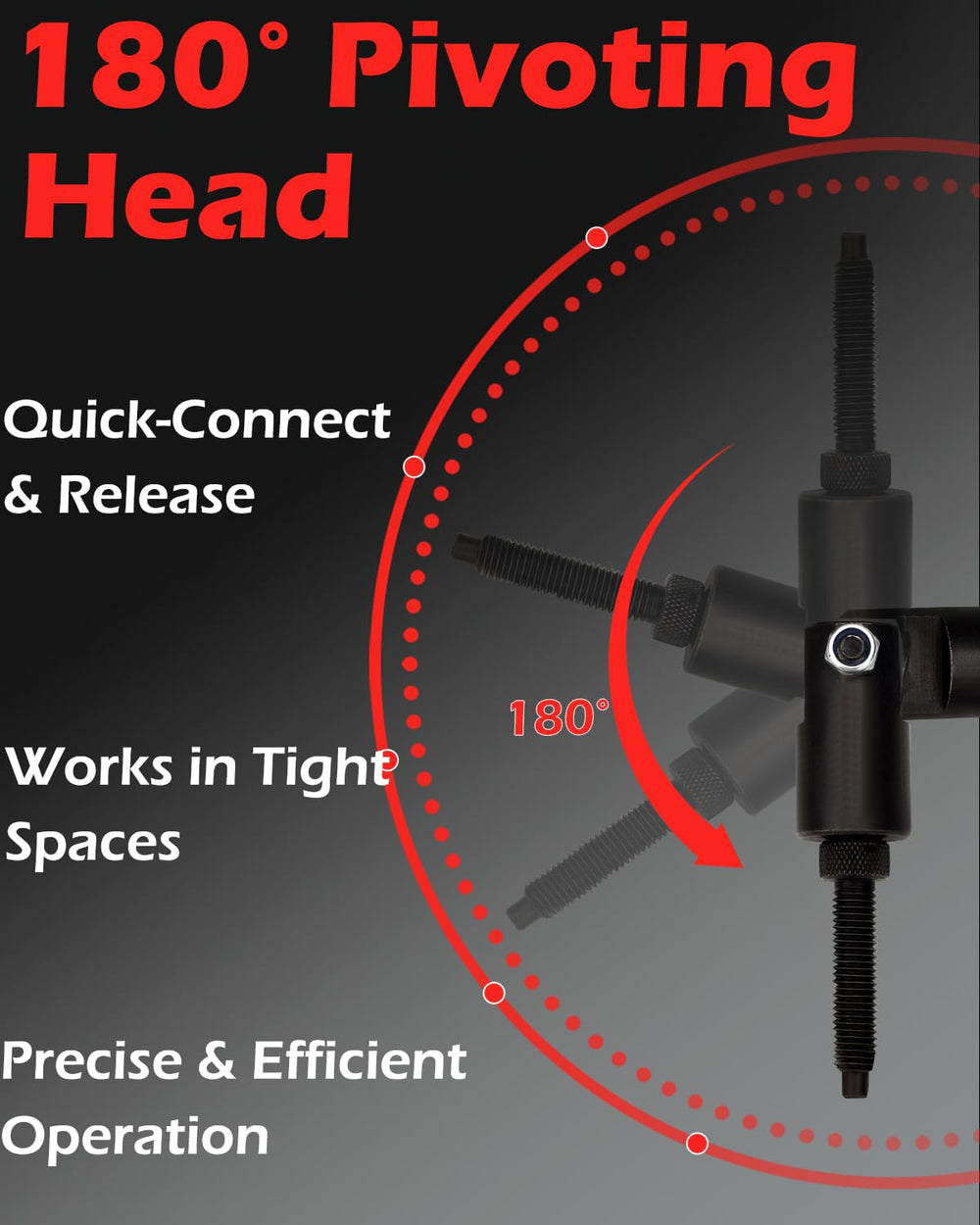 easchwork quick-release swivel connector enables fast tool attachment in tight spaces