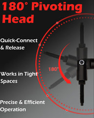 easchwork quick-release swivel connector enables fast tool attachment in tight spaces