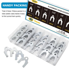 Easily shims used for precise body alignment adjustments on wheel assemblies.