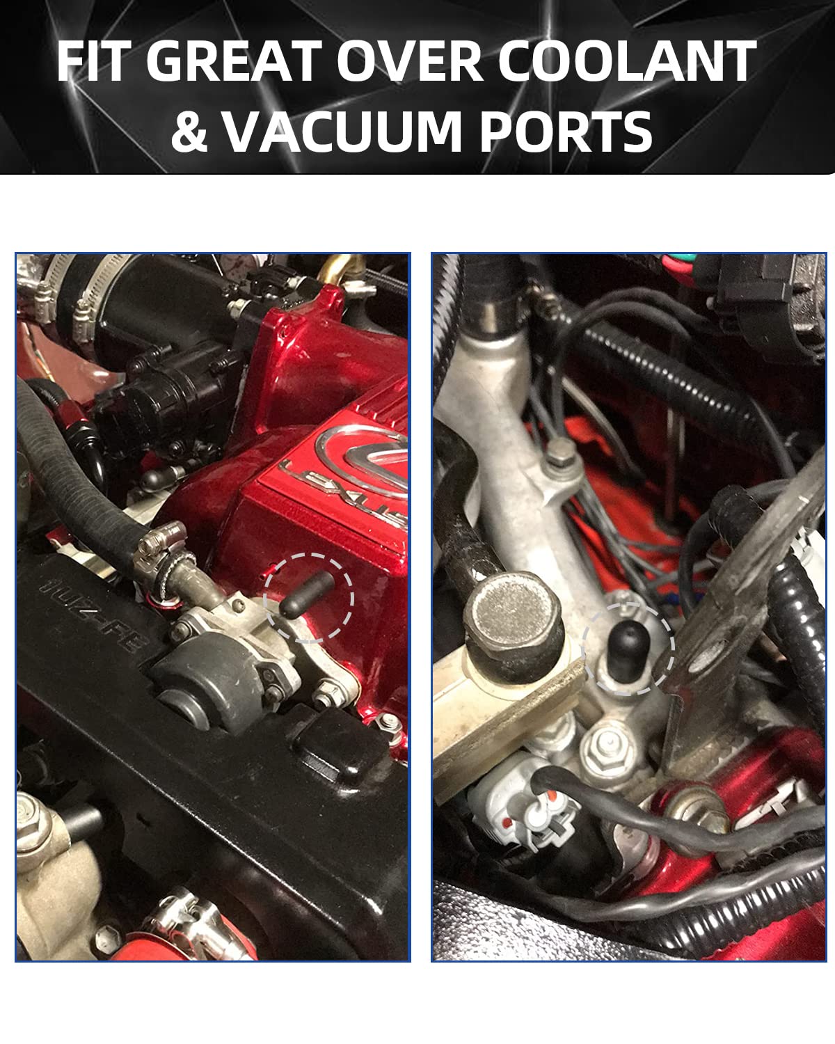 Easily 1/2 inch vacuum cap for larger lines and debris protection