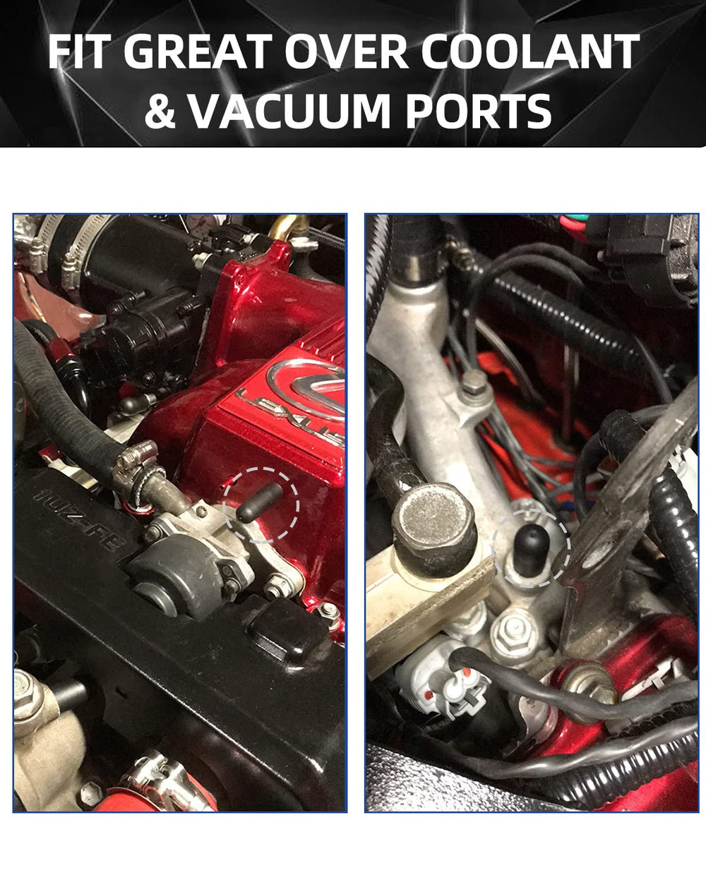 Easily 1/2 inch vacuum cap for larger lines and debris protection
