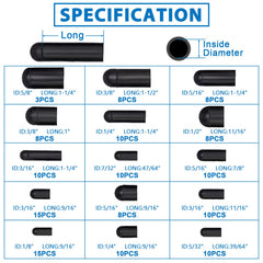 Easily vacuum caps storage case displayed for quick size selection.