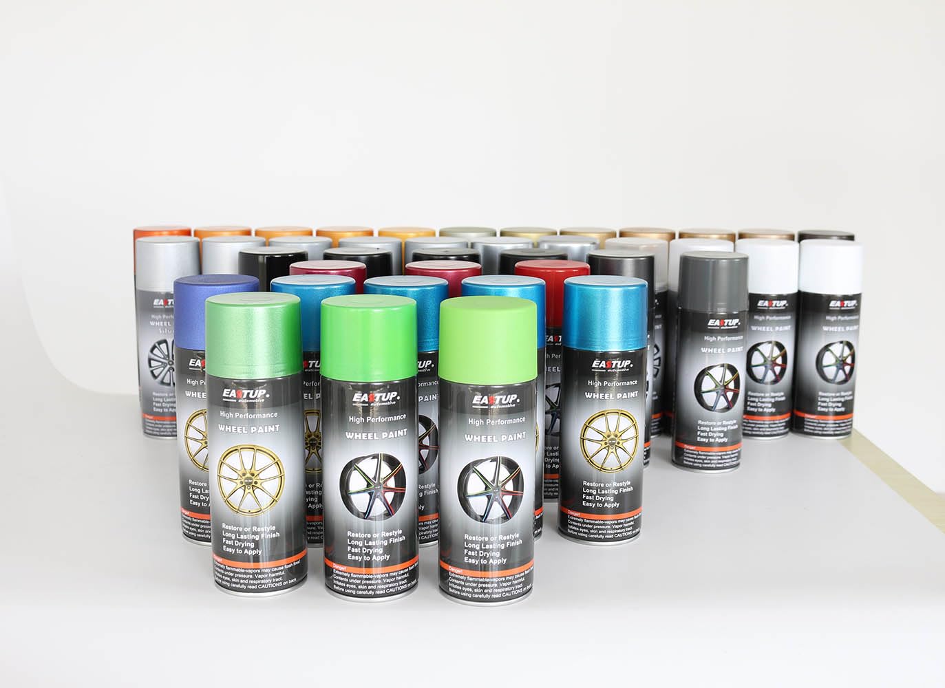 EASTUP fade-resistant color maintains vibrant look on sunlit wheels.