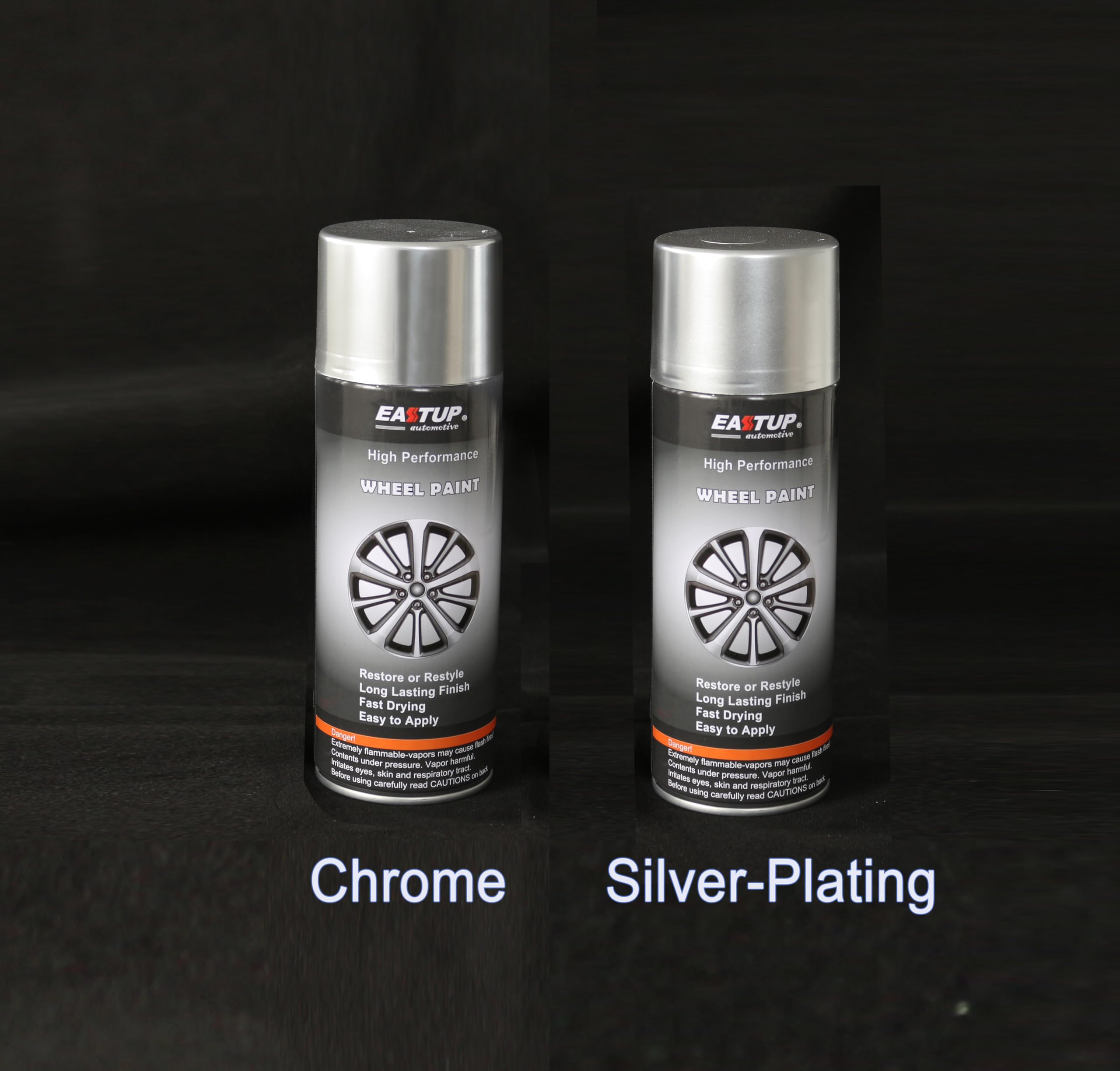 EASTUP chrome wheel paint maintains a vivid hue over time.
