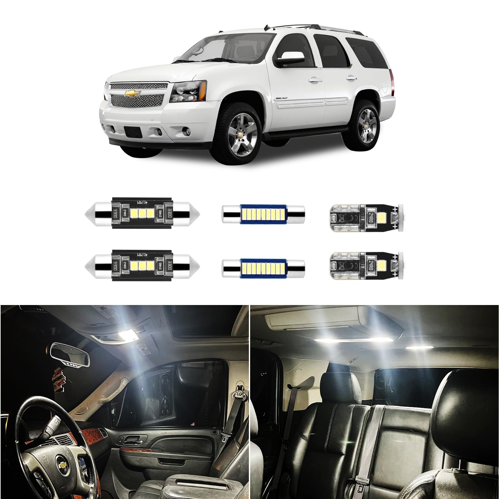 EASY EAGLE 15Pcs interior kit front map light for brighter cabin illumination