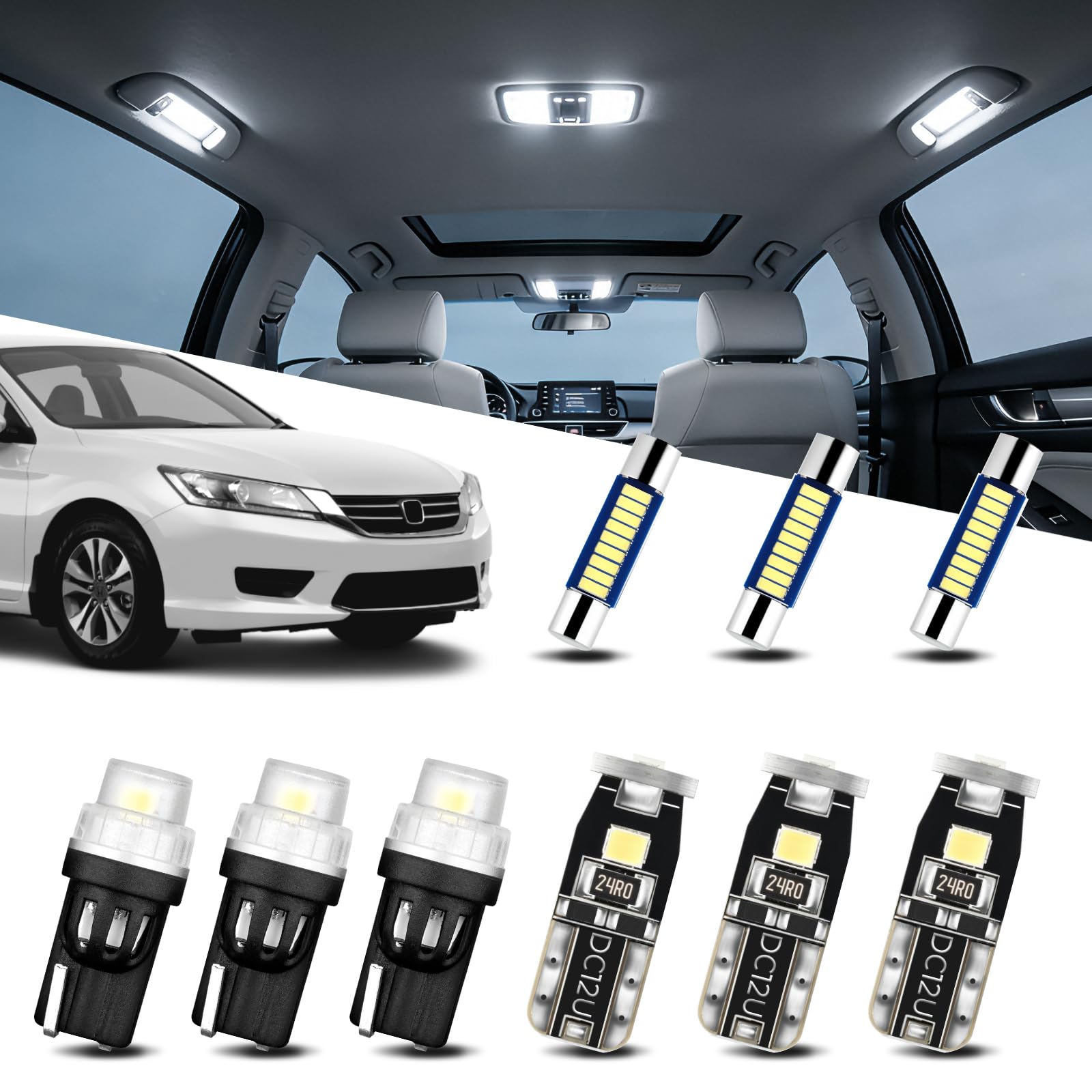 Easy Eagle Honda Accord 14-piece LED kit: dome light upgrade for clarity