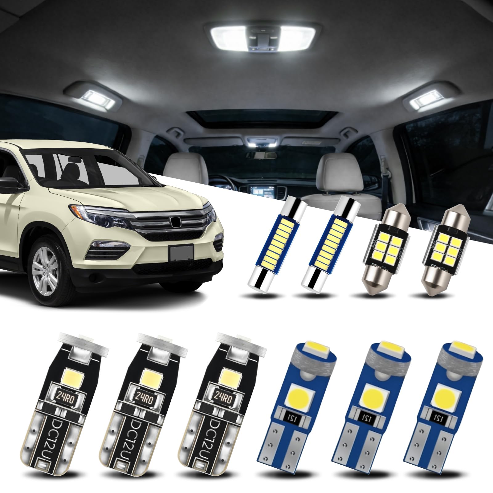 Easy Eagle LED interior kit dome lights brighten the cabin for clearer visibility