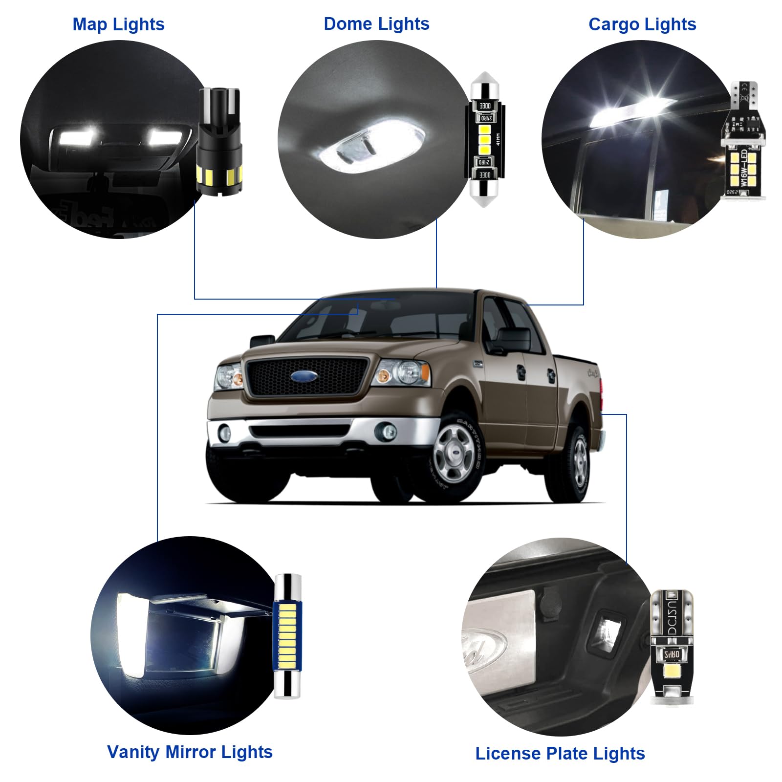 Easy Eagle LED interior kit F-150 glove box light improves item location at night