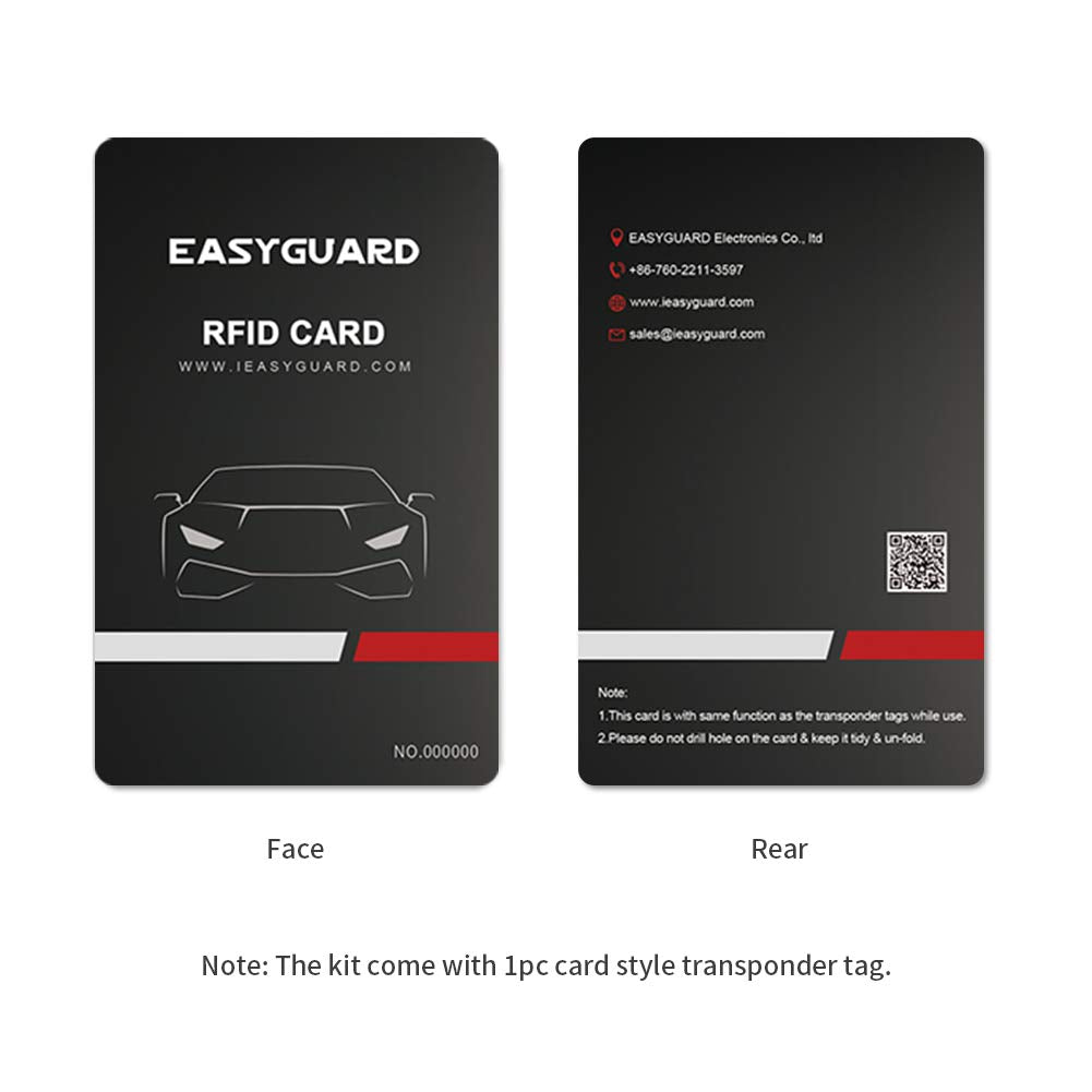 EasyGuard EC004 dash unit view highlights compact control module.