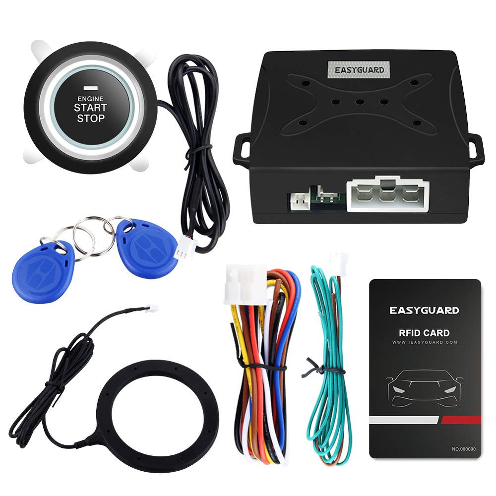 EasyGuard EC004 push button close-up for easier daily starts.