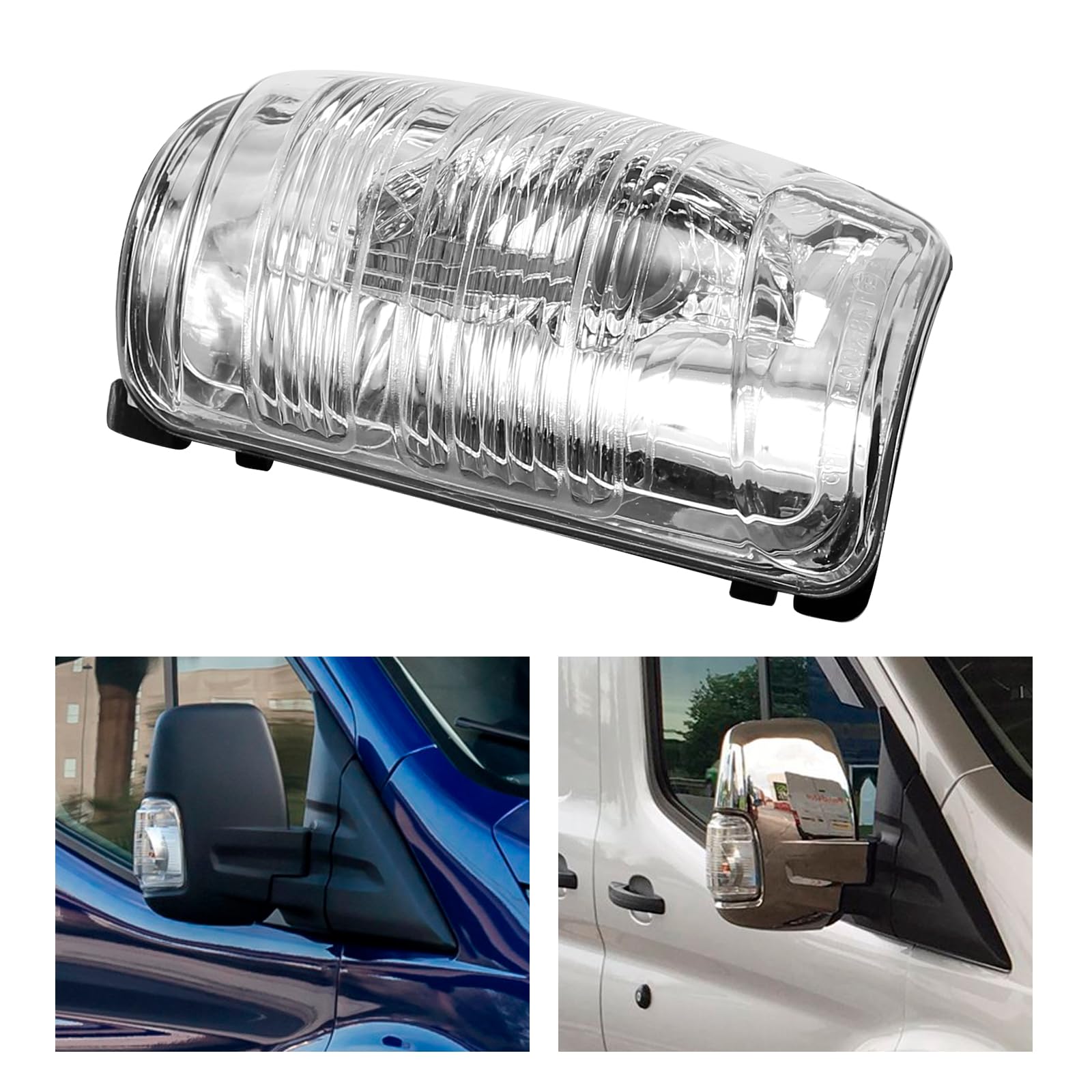 Easy installation view for EATAKWARD lens covers on Ford Transit