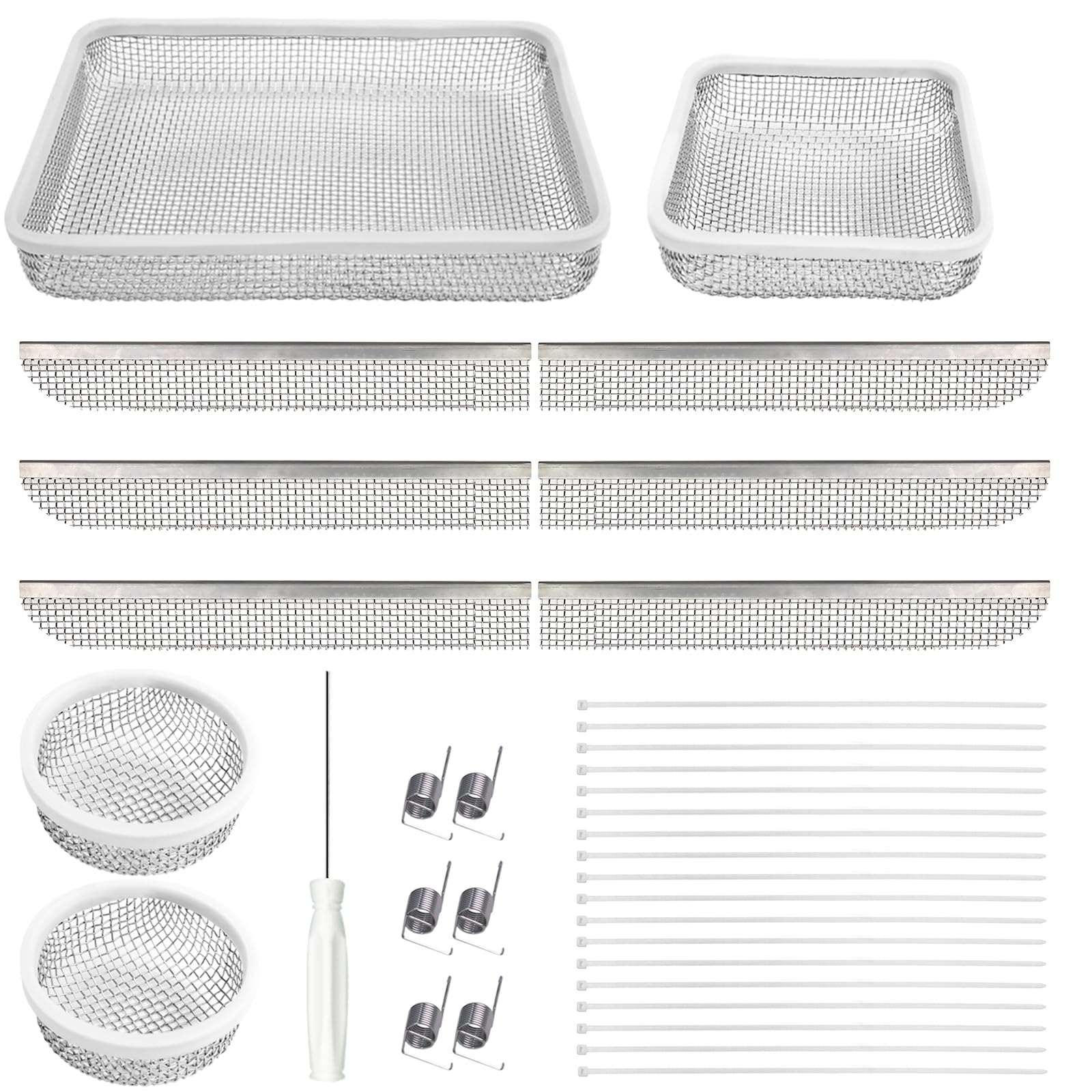 Eazy2hD RV insect screen package shields vents with durable stainless mesh.
