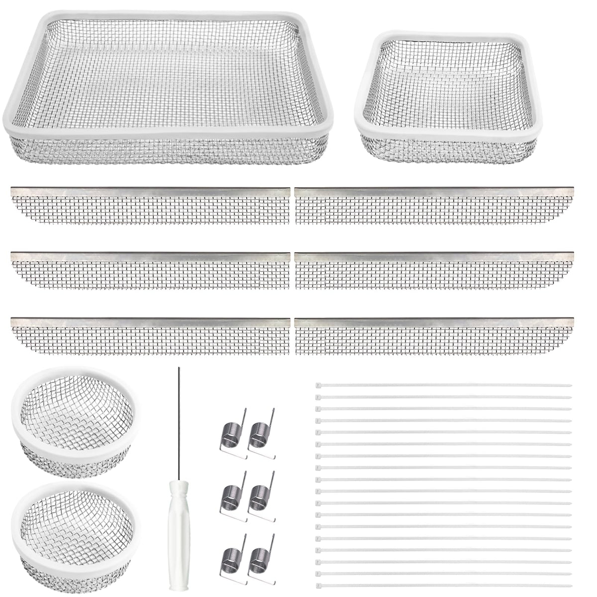 Eazy2hD RV insect screen package shields vents with durable stainless mesh.
