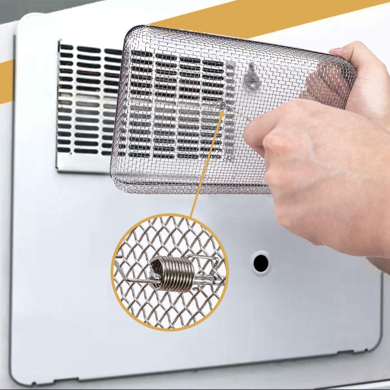 Eazy2hD spring fasteners enable easy secure RV vent installation.