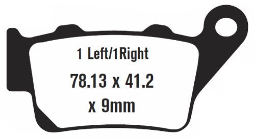 EBC FA-213HH back view brake pad with stainless plates reducing heat transfer