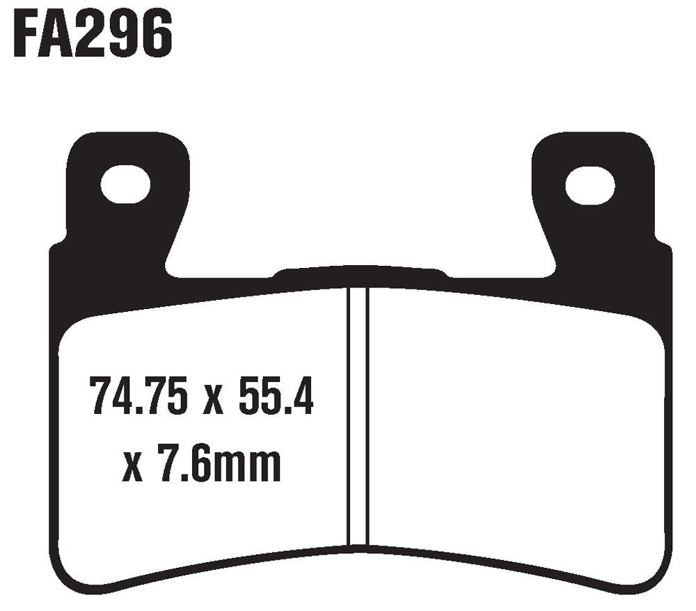 EBC FA296HH rear disc brake pad set ensuring smooth braking and durable wear.