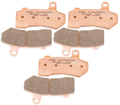 EBC EBPCK1027 front FA409HH brake pads kit for Harley; enhanced stopping power in dry and wet conditions.