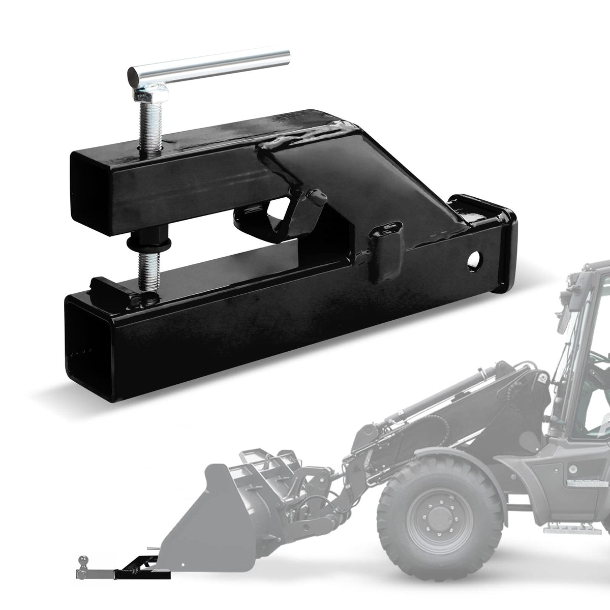 EBESTTECH bucket hitch for tractors with 2-inch receiver enables versatile towing.