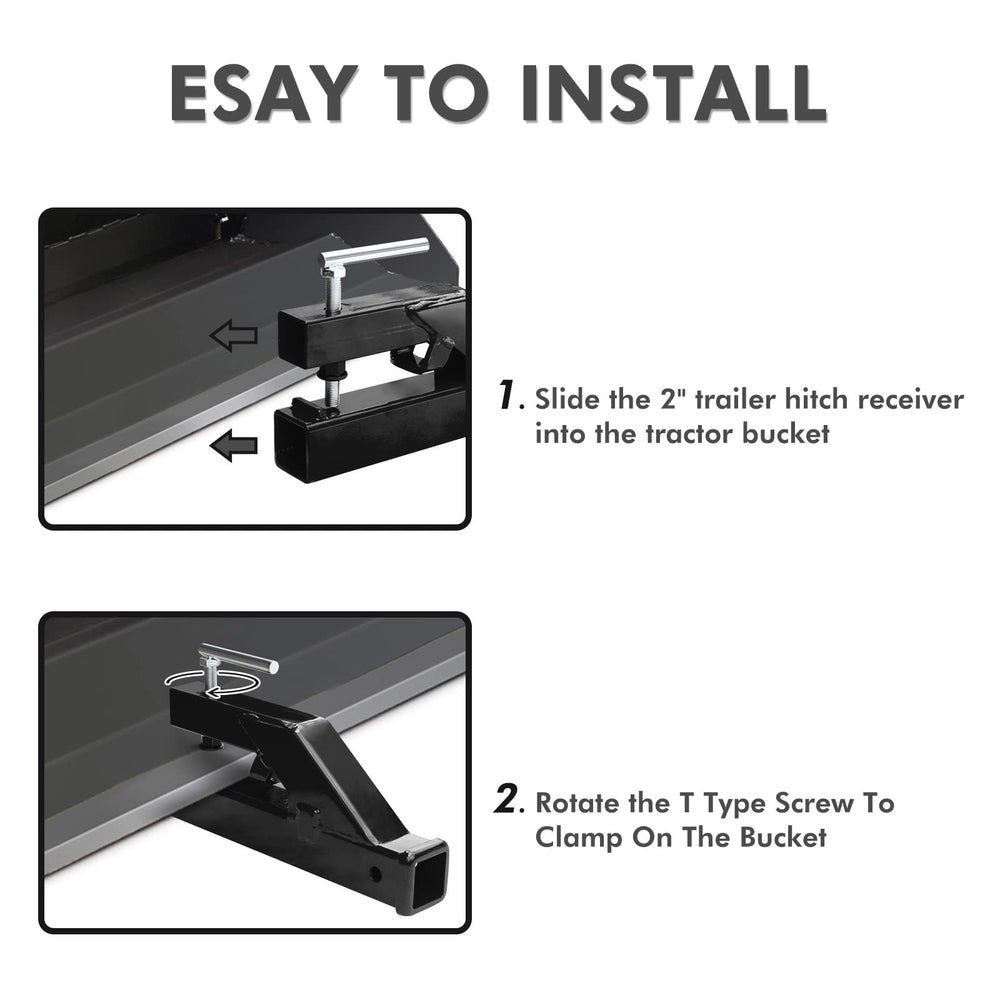 EBESTTECH Deere Bobcat bucket hitch supports sturdy, rust-resistant outdoor use.