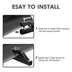 EBESTTECH Deere Bobcat bucket hitch supports sturdy, rust-resistant outdoor use.