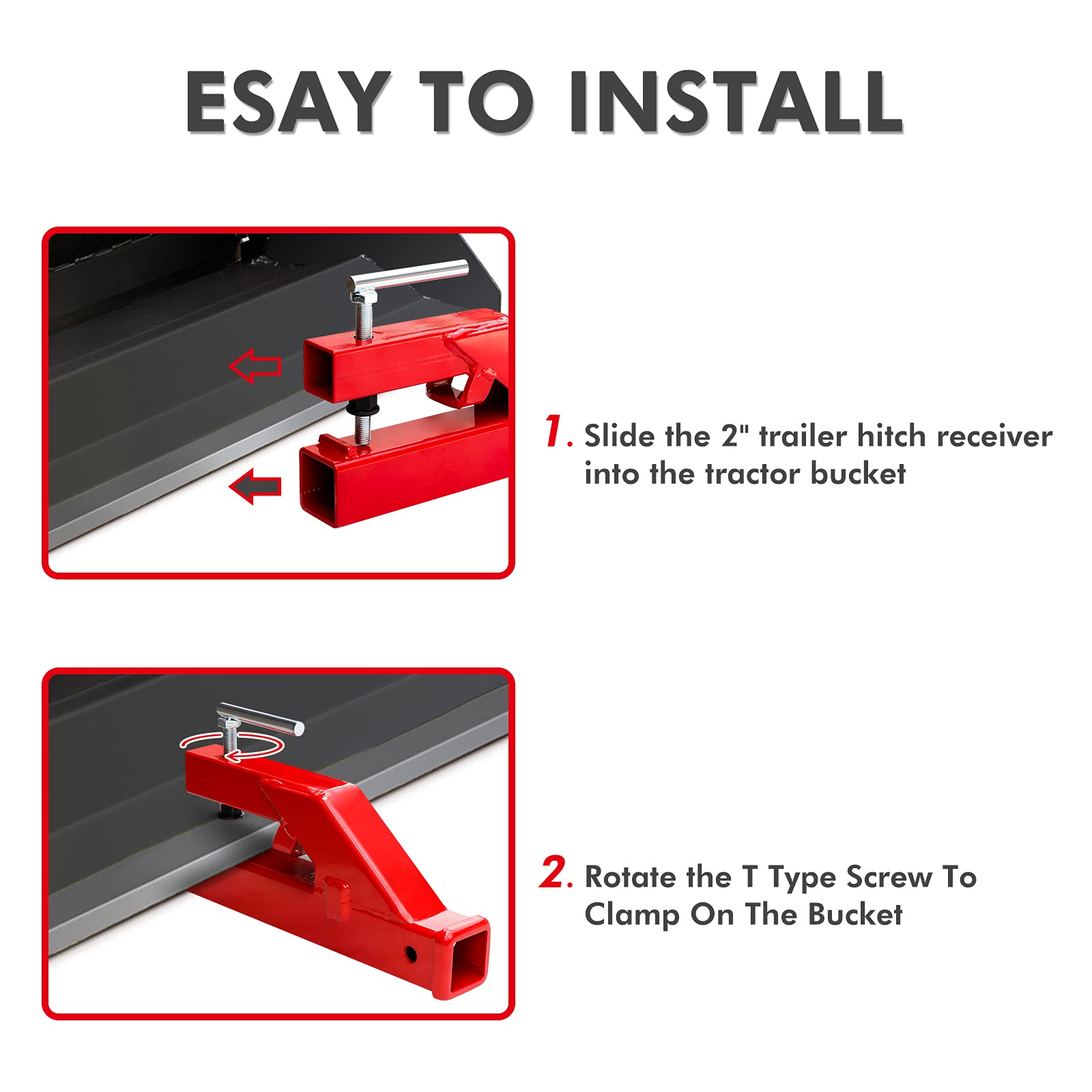 EBESTTECH universal 2in hitch compatibility for trailers and campers
