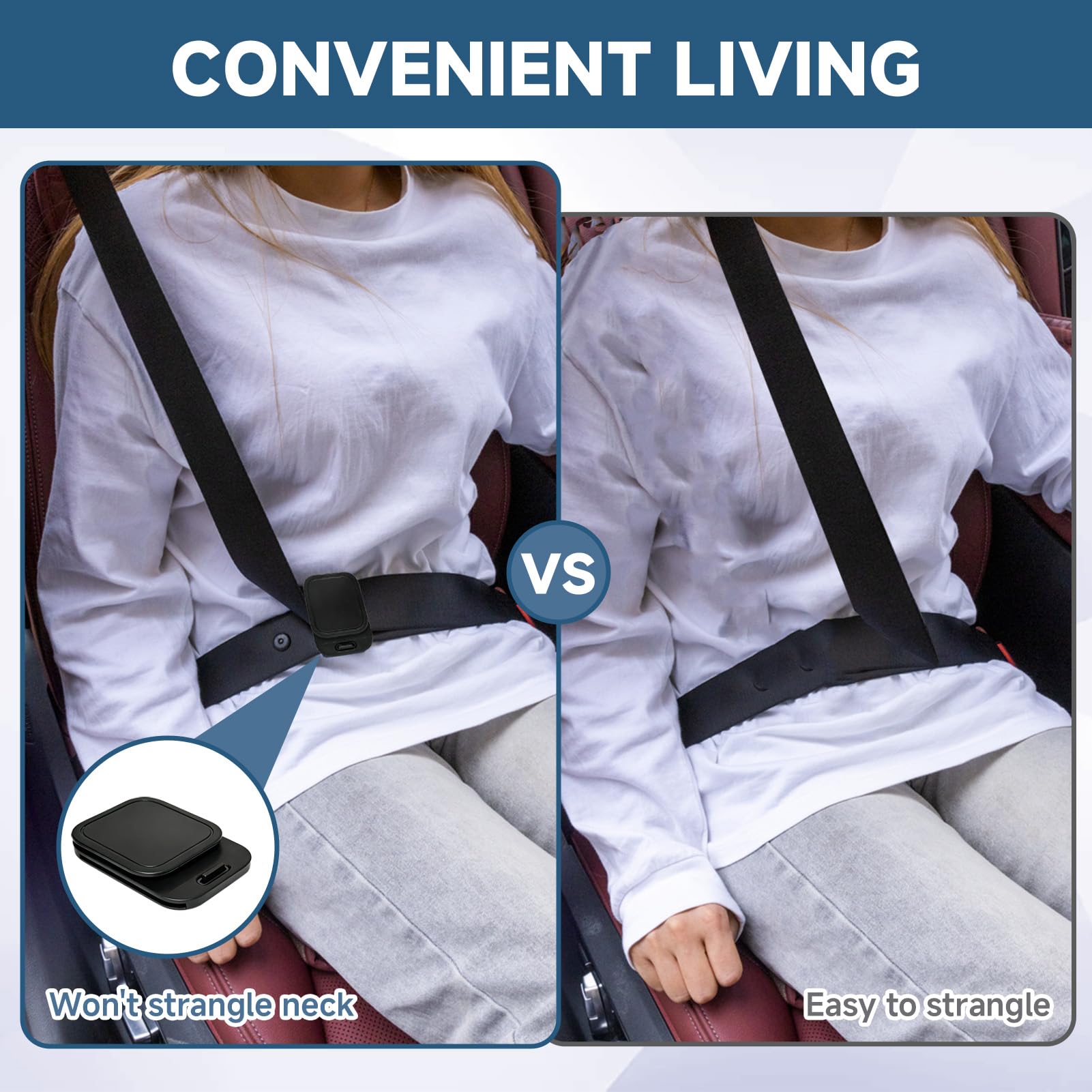 EBQOSK premium ABS seatbelt clip blends durability with comfort.