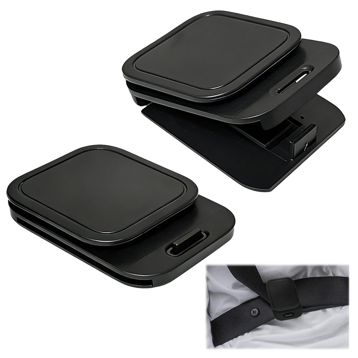 EBQOSK seat belt clip showing adjustable-height feature for a comfortable fit