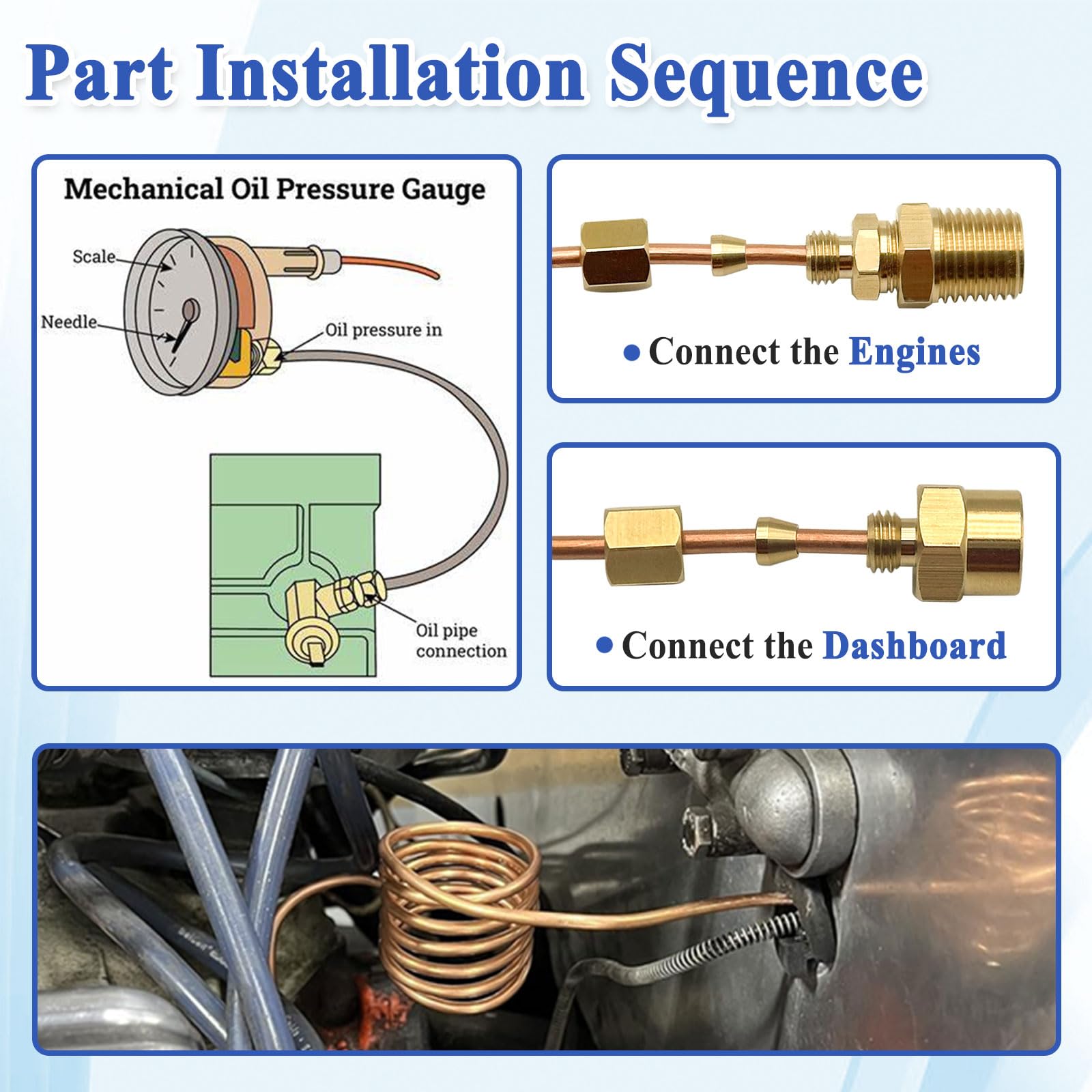 Ebrmeiwo kit in use across cars, trucks, and tractors for mechanical gauges.